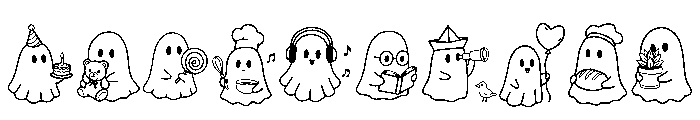 Cozy Ghost Doodles Font OTHER CHARS
