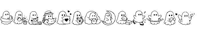 Cozy Ghost Doodles FONT