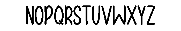 Cozy Hand Font UPPERCASE