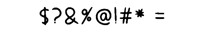 Cozy Notes Regular Font OTHER CHARS