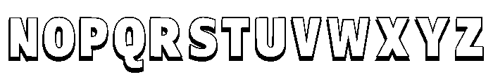 Cozy Outline Regular Font LOWERCASE