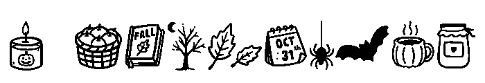 Cozy autumn doodles Font OTHER CHARS