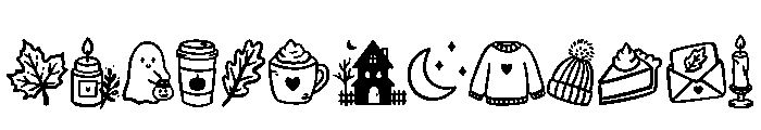 Cozy autumn doodles FONT
