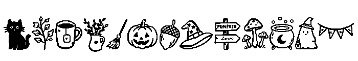 Cozy autumn doodles Font LOWERCASE
