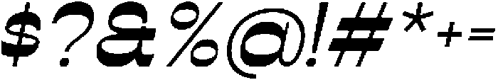 CONEGA Italic otf (400) Font OTHER CHARS