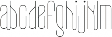 CONICALCONDENSEDThin otf (100) Font LOWERCASE