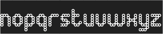 CONNECT THE DOTS-Inverse otf (400) Font LOWERCASE