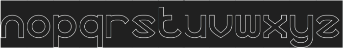 CONTINUOS THING-Hollow-Inverse otf (100) Font LOWERCASE