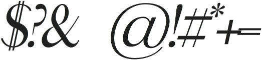 COSMIC Italic otf (400) Font OTHER CHARS