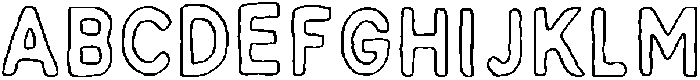 Cocktail Club Caps Outline otf (400) Font UPPERCASE