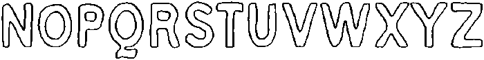 Cocktail Club Caps Outline otf (400) Font LOWERCASE