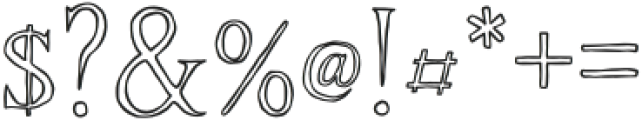 CocktailNight OutlineBold otf (700) Font OTHER CHARS