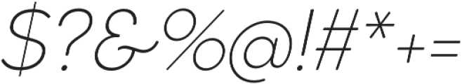 Cocogoose Classic ExtraLight Italic otf (200) Font OTHER CHARS