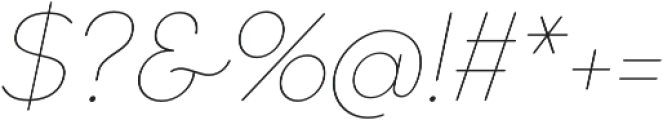 Cocogoose Classic Thin Italic otf (100) Font OTHER CHARS