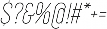 Cocogoose Compressed Thin Italic otf (100) Font OTHER CHARS