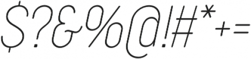 Cocogoose Condensed Thin Italic otf (100) Font OTHER CHARS