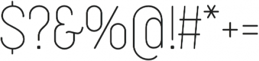 Cocogoose Condensed Thin otf (100) Font OTHER CHARS