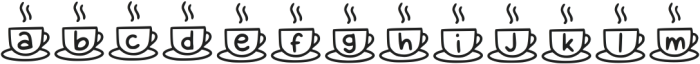 Coffee Mocca Regular otf (400) Font LOWERCASE