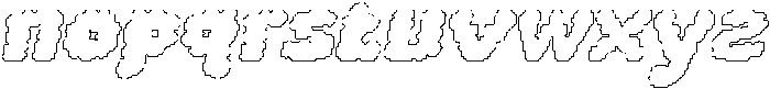 Colence Pixel Outline otf (400) Font LOWERCASE