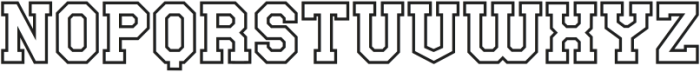College Football Hollow otf (400) Font UPPERCASE