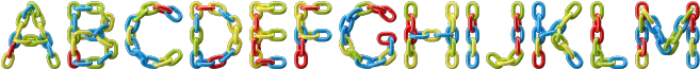 Colored-Chain Regular otf (400) Font UPPERCASE
