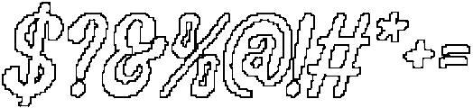 Coluber Pixel Outline otf (400) Font OTHER CHARS