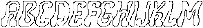 Coluber Pixel Outline otf (400) Font UPPERCASE