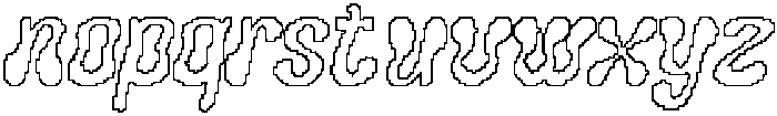Coluber Pixel Outline otf (400) Font LOWERCASE
