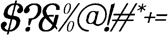Colvane Italic otf (400) Font OTHER CHARS