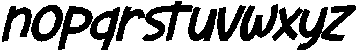 Comfy Quacky Italic otf (400) Font LOWERCASE