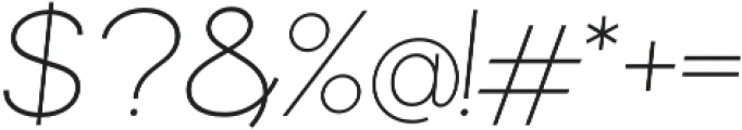 Commeria Sans Italics Light otf (300) Font OTHER CHARS