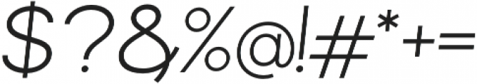 Commeria Sans Italics Medium otf (500) Font OTHER CHARS