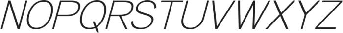 Compactible Thin Italic otf (100) Font UPPERCASE