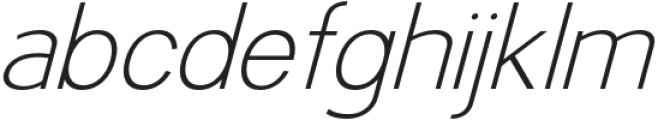 Compactible Thin Italic otf (100) Font LOWERCASE