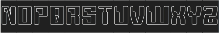 Computer Robot-Hollow-Inverse otf (400) Font UPPERCASE