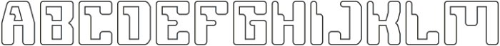 Computer Robot-Hollow otf (400) Font UPPERCASE