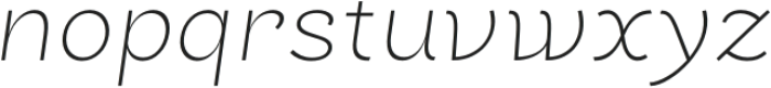 Conacher Extra Light Italic otf (200) Font LOWERCASE