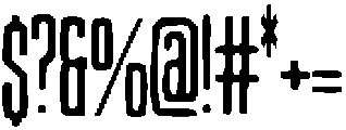 Condensed Cathedral Regular otf (400) Font OTHER CHARS
