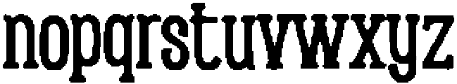 Condensed Victorian Regular otf (400) Font LOWERCASE