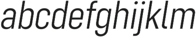 Config Condensed Light Italic otf (300) Font LOWERCASE