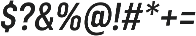 Config Condensed Medium Italic otf (500) Font OTHER CHARS