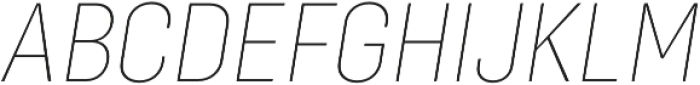 Config Condensed Thin Italic otf (100) Font UPPERCASE