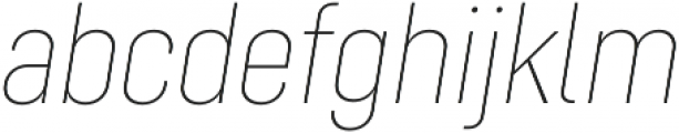 Config Condensed Thin Italic otf (100) Font LOWERCASE