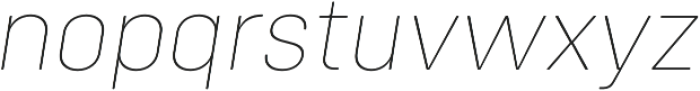 Config Rounded Thin Italic otf (100) Font LOWERCASE