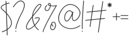 CongealedSignature otf (400) Font OTHER CHARS