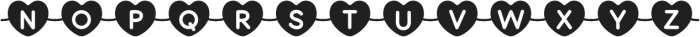 Connected Hearts Regular otf (400) Font LOWERCASE