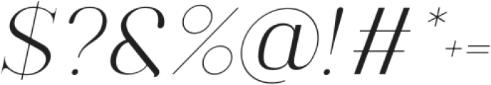 Consumer Type Light Italic otf (300) Font OTHER CHARS