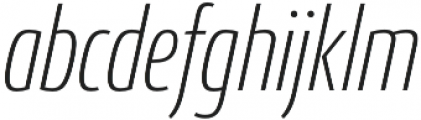 Conto Compressed ExLight Italic otf (300) Font LOWERCASE