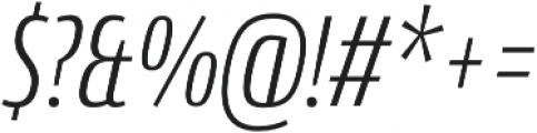 Conto Compressed Light Italic otf (300) Font OTHER CHARS