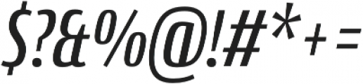 Conto Compressed Medium Italic otf (500) Font OTHER CHARS